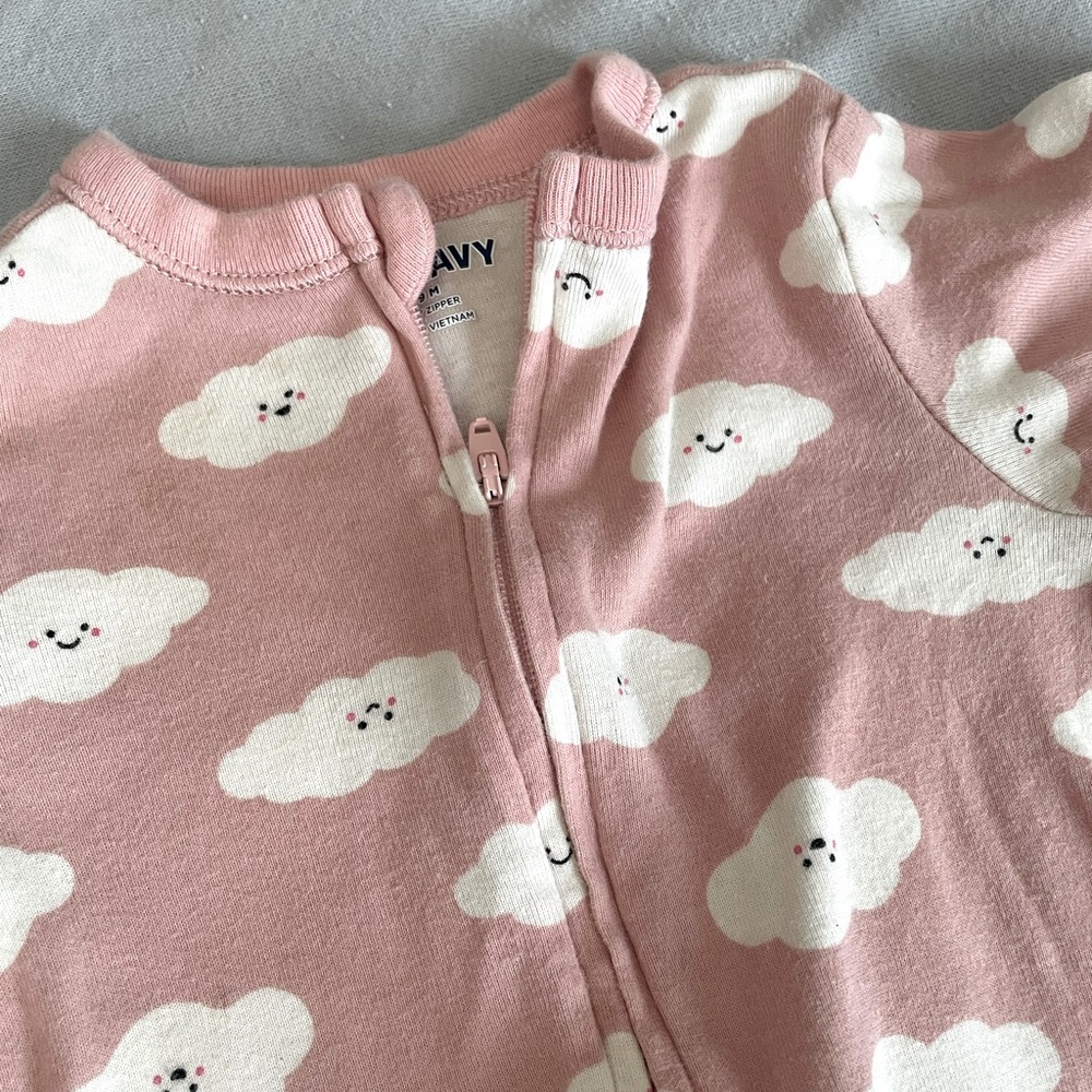 Old Navy Footie Pink Cloud 6-9months